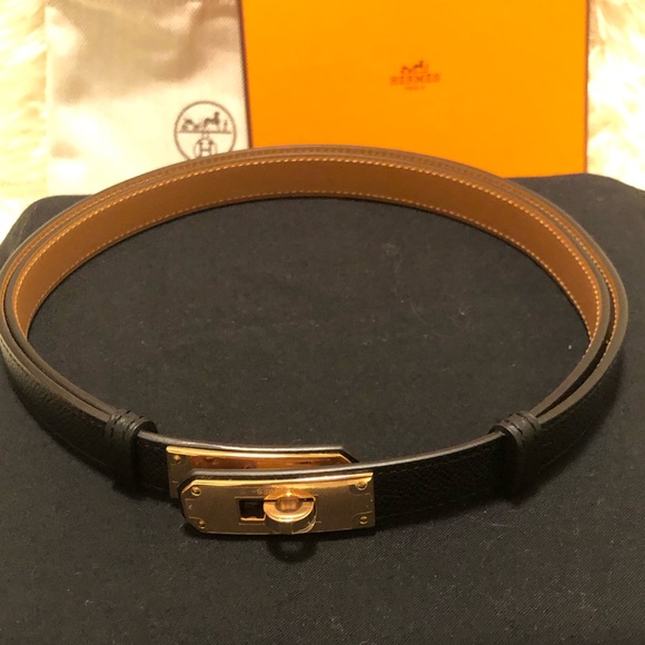 Kelly 18 Belt (with Rose Gold Plated Kelly Buckle) Free Dior Lip Glow